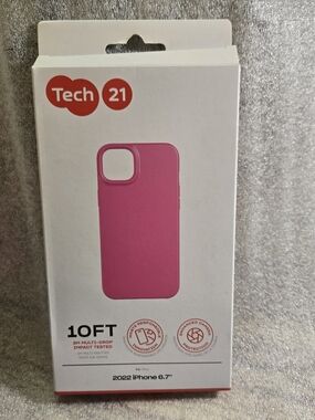 tech21 Pink Protective Phone Case for 2022 iPhone 6.7"